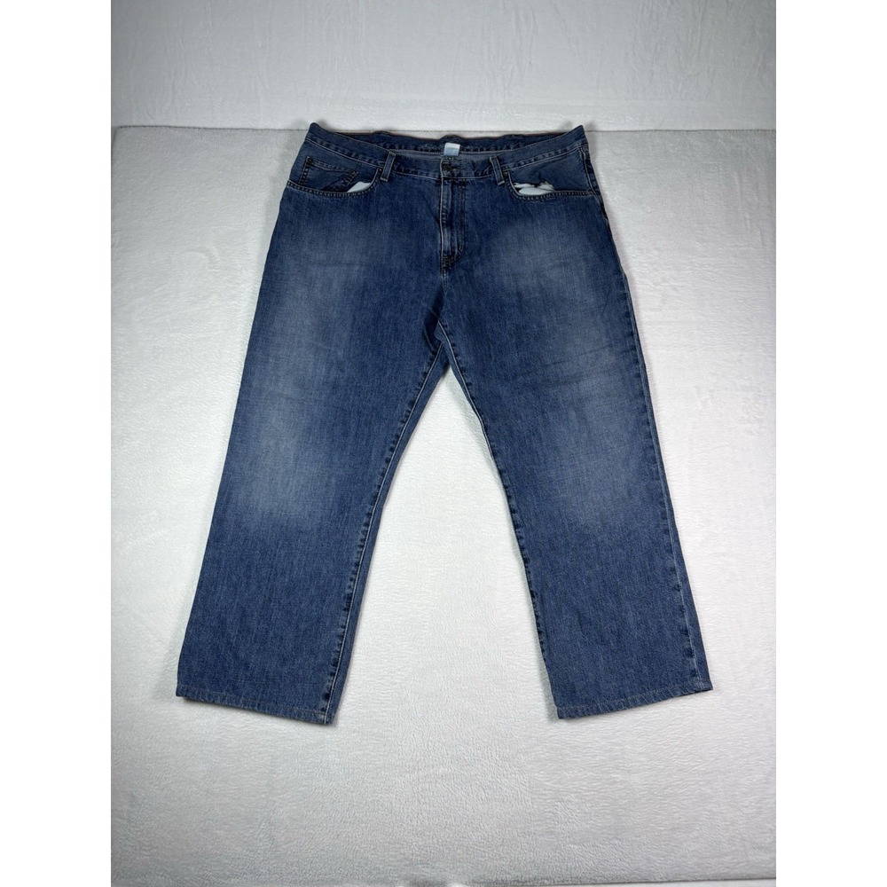 Eddie Bauer Relaxed Fit Mens Jeans 40x30 Medium Wash Blue Denim Mid Rise
